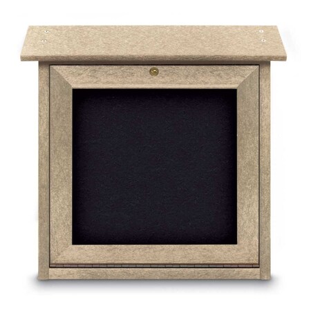 United Visual Products Outdoor Enclosed Combo Board, 48"x36", Black Frame/Blue & Ultramarine UVCB4836ODB-BLUE-ULTMAR